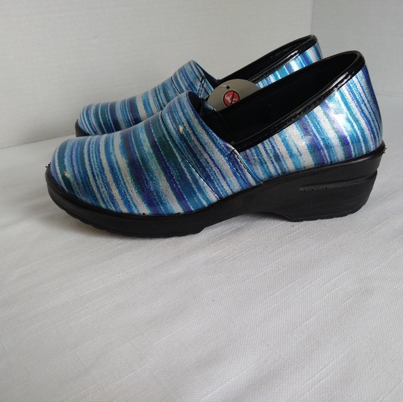 Marble blue clogs work nurse slip on shoes size 8 - Picture 8 of 16